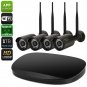 Security 4CH Camera NVR Kit 1080p HD, WiFi, IP66, IR Cut 30m, NightVi, App, Free