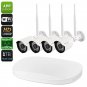 WiFi NVR Kit - 1080p Full-HD, IP66, IR Cut, 30m NightVision, 4 Cameras, App