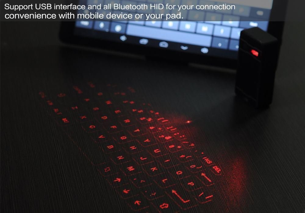 Wireless Laser Projection Keyboard, Mouse, Bluetooth 4 Speaker, Android