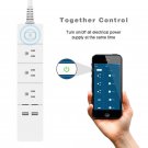 Wi-Fi Smart 1.6M Extension Socket Power Strip 3 Outlets + 2 USB Port App Control