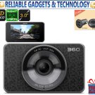 HD DashCam 360 Full 1080P 60FPS 3" Display 1/2.7 Inch CMOS Sensor Night Vision