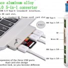 High Speed 5-in-1 USB 3.0 To USB-C Hub,  SD card, and Micro SD card support