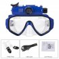 Camera Swim Goggles Waterproof 90 Lens 1/2.5 Inch 5MP + T6 LED Diving Headlamp