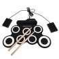 Foldable Silicone Drum - 7 Pads, 2 Foot Padels, Head Phone Jack, Realistic Sound