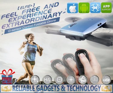 JJRC H47 Elfie Foldable Drone - FPV Quadcopter, Camera 720p, iOS and Android