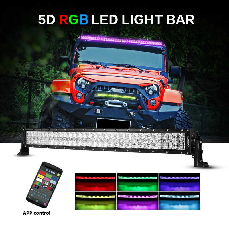 V-Series 32 Inch 180W Combo Curved RGB LED Light Bar (5D Projector Lens)