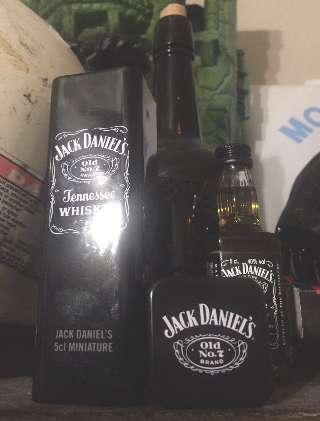 Jack Daniels 50cl Miniature Bottle Mini Classic Singles Pop Top Tin