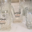 JACK DANIELS Vintage Square Gold Squiggly Clear Shotglass Set Of 3