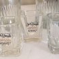 JACK DANIELS Vintage Square Gold Squiggly Clear Shotglass Set Of 3