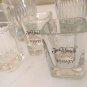 JACK DANIELS Vintage Square Gold Squiggly Clear Shotglass Set Of 3