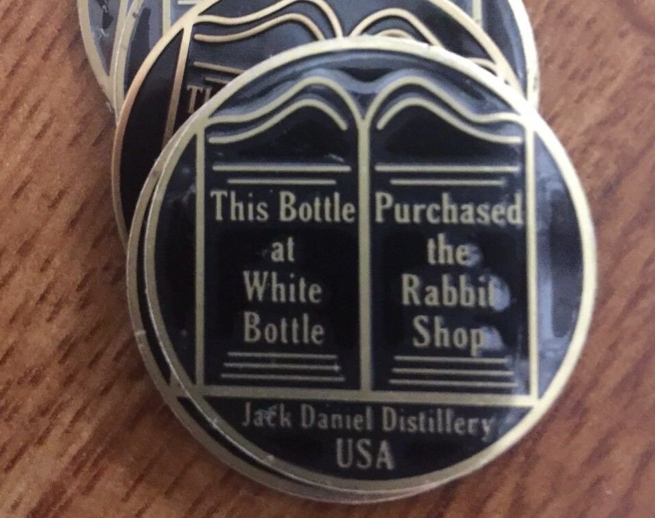JACK Daniels- Purchased At The White Rabbit - Limited Edition Bottle Coin