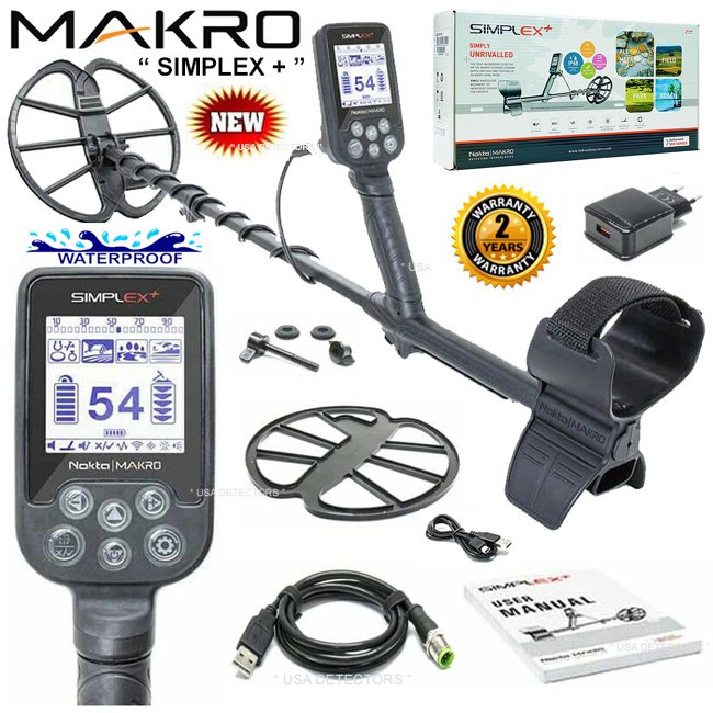 Nokta Makro SIMPLEX + WATERPROOF Metal Detector with 11