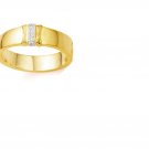 6 Round Diamonds/18k Yellow Gold/Sterling Silver/Size 7 Ring