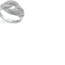 93 Round Cut Diamonds/18k White Gold/Sterling Silver/Size 7 Ring