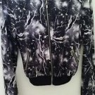 Carmen Los Angeles Women's Jacket Cotton Blend Medium Size Black White Lightning