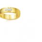 5 Round Cut Diamonds/18k Yellow Gold/Sterling Silver/Size 7 Ring
