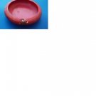 Vintage Japanese Wooden Handpainted Red Flower Pot Container Bowl 8" x 2 1/4"
