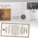225th ANNIVERSARY DECLARATION INDEPENDENCE STAMPS QUARTER ENVELOPE BOX COA