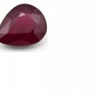 3 1/3 Carat African Ruby Cardinal Red Loose Pear Cut Gemstone 8.5 x 10.5mm