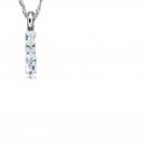 3 Oval Cut Very Good Sky Blue Topaz/0.925 Sterling Silver Pendant 0.99 Grams
