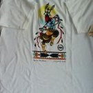 Vintage Native American T-Shirt/100%Cotton/White/XL/1997/Apache Fire Dancer