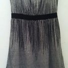 One Clothing  Dress Boat Neck Gray Jersey Black Waist Band Large Sleeveless Mini