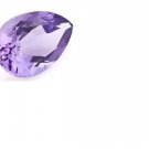 8 1/3 Carat Amethyst Purple Pear Cut Very Good Floral Gemstone 12 x 16mm