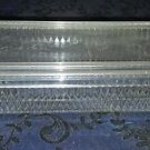 Vintage Clear Plastic Butter Dish 7" x 3" x 2"