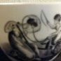 Victorian White Tea Cup Mythical Figures Woman Whipped to Pull Chariot Gold Trim