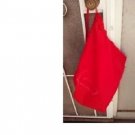 Vintage Red Drawstring Polyester Bag 2 Zippered Compartments Female Car Ornament