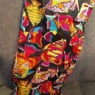 Hawaiian Wrap Fish Print Beach Swimsuit Cover Up 100% Cotton 68" x 41" Lava Lava