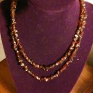 Natural Genuine Garnet Chip Rope Necklace 34" Single Strand