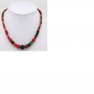 Genuine Agate Bead Necklace Vintage Style Multi-color/28.8 TCW