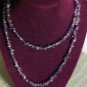 Natural Genuine Iolite Single Strand Rope Chip Necklace 33"