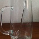 Vintage Clear Glass Heavy Thick Pitcher Attached Handle 10" Tall Stirring Stick
