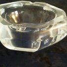 Vintage Clear Heavy Glass Ashtray Octogan Shape 4" x 2" Tobacciana Collectible