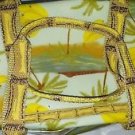 Collapsible Vintage Hawaiian Print Toiletry Accessory Fold Up Bag Cosmetic Tote