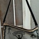 Southwestern Motif Handbag 100% Cotton Kokopelli Drawings Large Shoulder Strap