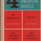 4 Four American Novels Scarlet Moby Dick Red Badge Bridge San Luis Rey 1959