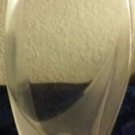 Diamond Shaped Clear Glass Vase Frosted Bottom 10" H