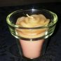 Small Clear Glass Flower Pot Wax Pink Rose Candle 2"