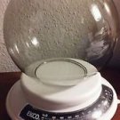 Vintage Smokey Clear Glass Dome Pole Light Fixture No Neck 6" Round 3" Opening
