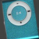 Mini Shuffling MP3 Player with Micro SD Slot in Blue
