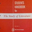 Student's Handbook for The Study of Literature 1959 Book 1 Vick Lindquist