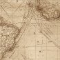Old World Map 1914 Mercator Projection - SEPIA - fine reproduction