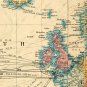 BEAUTIFUL WORLD MAP VINTAGE ATLAS 1898 MERCATOR PROJECTION - fine reproduction