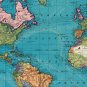 OLD WORLD MAP ATLAS VINTAGE WORLD MAP 1897 MERCATOR PROJECTION - fine reproduction