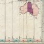 Old World Map Atlas Time Zone Chart 1937 MERCATOR PROJECTION - fine reproduction