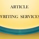 Article Writing Services