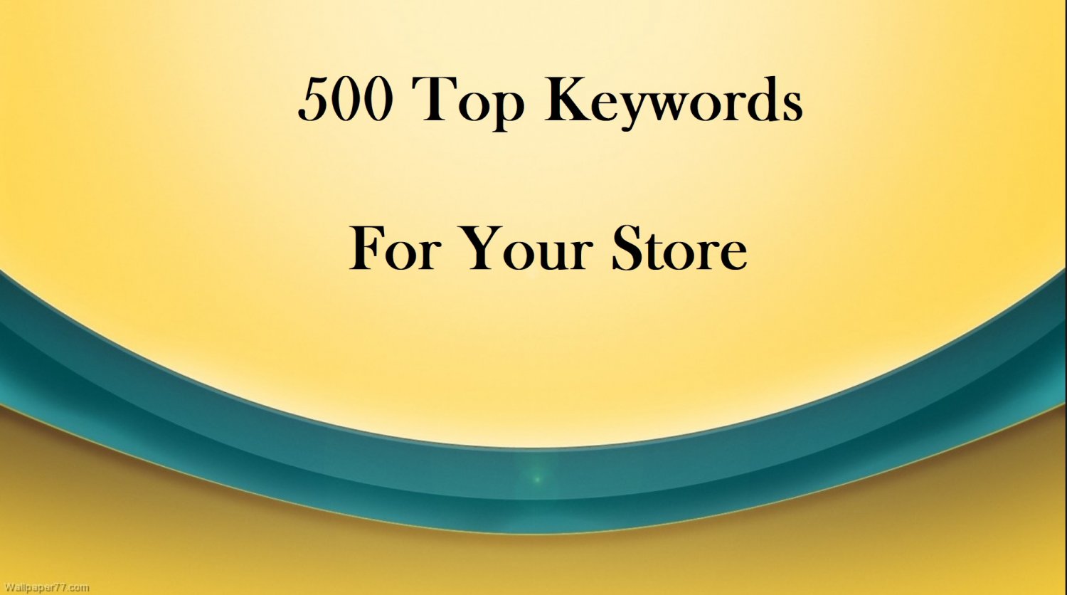 Keyword Research For Your Store 500